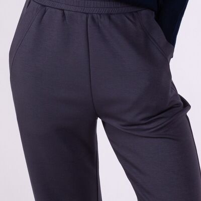 Pantaloni sportivi da donna in cupro di viscosa blu polvere-OXFORD