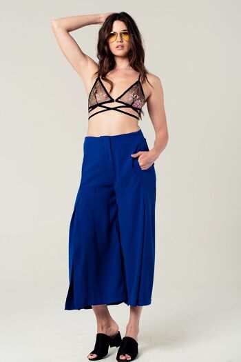 Soutien-gorge triangle en maille florale noir 6