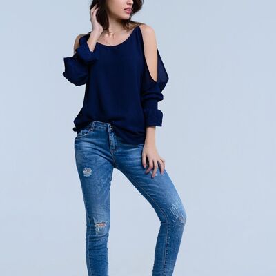 Jeans con dettagli strappati