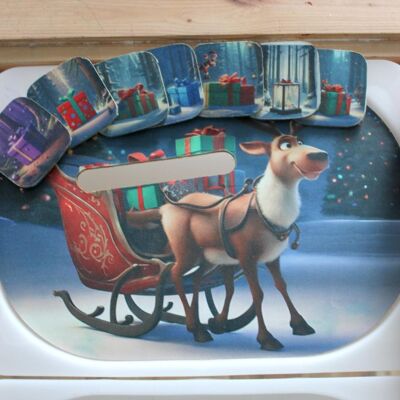 WOODEN PLATE FOR FLISAT/TROFAST REINDEER AND SLED TABLE