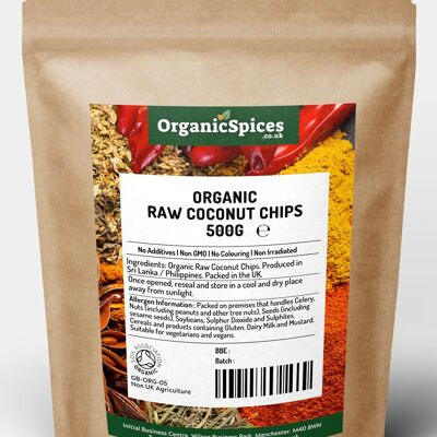 Chips de coco crudo orgánico