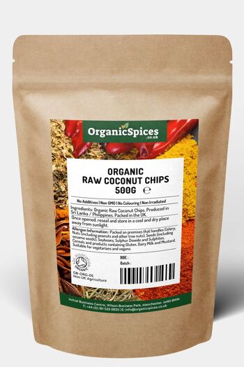 Chips de noix de coco crue biologique 1