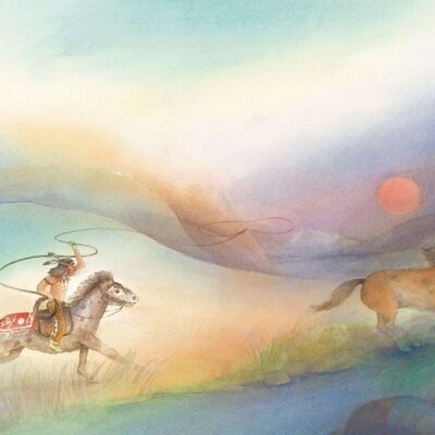 Cartolina cavallo selvaggio