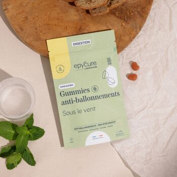 GUMMIES ANTI-BALLONNEMENT SANS SUCRES - 1 MOIS DE CURE  - x60 GUMMIES -  2 gummies / jour 2