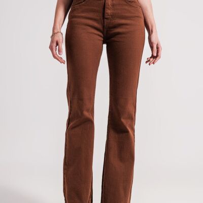 Chocolate flared jeans