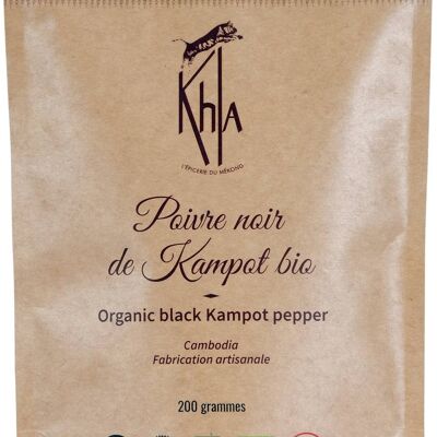 Kampot black pepper - IGP -Organic- Premium - in grain 200g