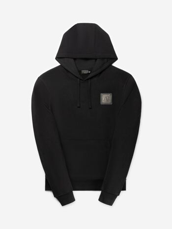 Sweat à capuche en métal coupe slim | Noir de jais 11