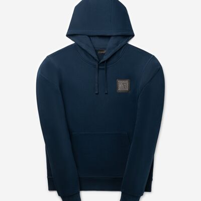 Sweat à capuche en métal coupe slim | Robe bleue