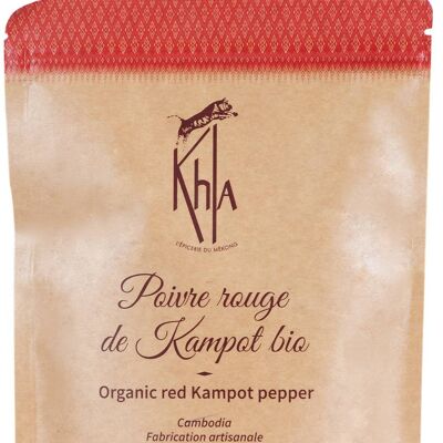Roter Kampot-Paprika - IGP -Bio- Premium - Körner - 200g