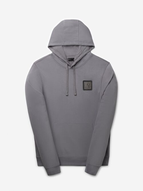 Slim-Fit Metal Hoodie | Steel Gray