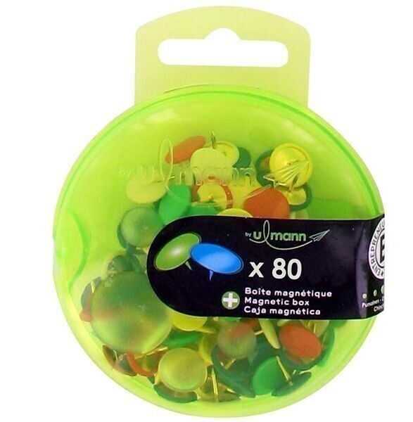 Puntine da disegno colorate in scatola da 80