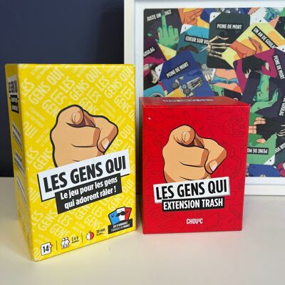 CLASSIC EDITION + TRASH EXTENSION – Les Gens Qui – Les Gens Qui – Brettspiele – DAS 100 % französische Partyspiel 🇫🇷 – Originelle Geschenkidee 🤩