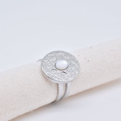 Océanne-Ring aus Silberstahl