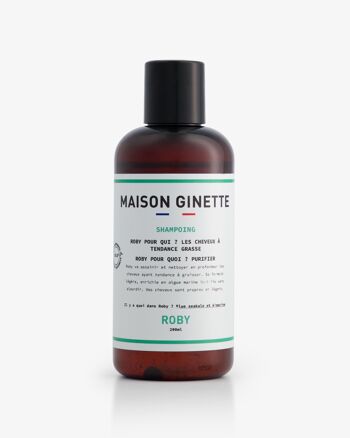 Shampoing Purifiant ROBY formulé pour les cheveux à tendance gras 1