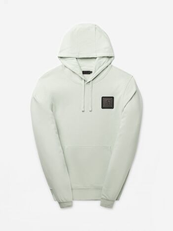 Sweat à capuche en métal coupe slim | Gris ciel 5