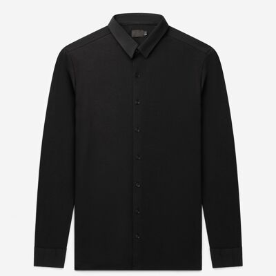 Chemise coupe ajustée | Noir de jais