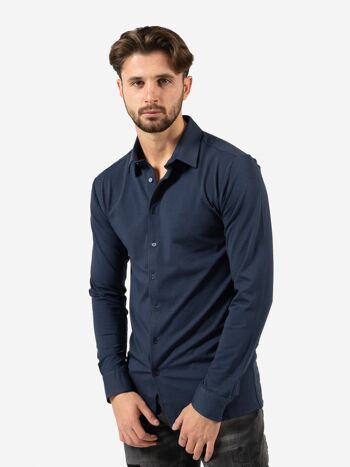 Chemise coupe ajustée | Robe bleue 2