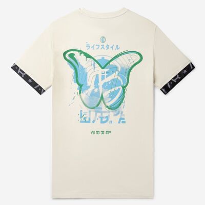 T-shirt Tokyo | Grigio Berretto Bianco