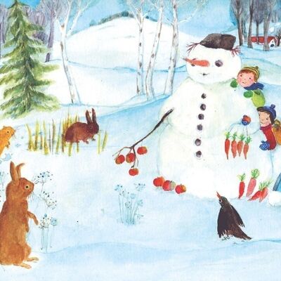 Snowman postcard