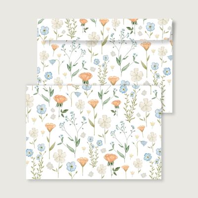 Buste C6 | Buste | Imposta | fiori | Floreale | Cancelleria | lettera di detenzione || CUORE E CARTA