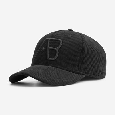 Gorra de pana | Negro azabache