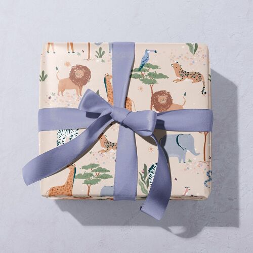 Safari Kids Gift Wrap | Wrapping Paper | Birthday Gift Wrap | Gift Wrap For Children | Kids Wrapping Paper