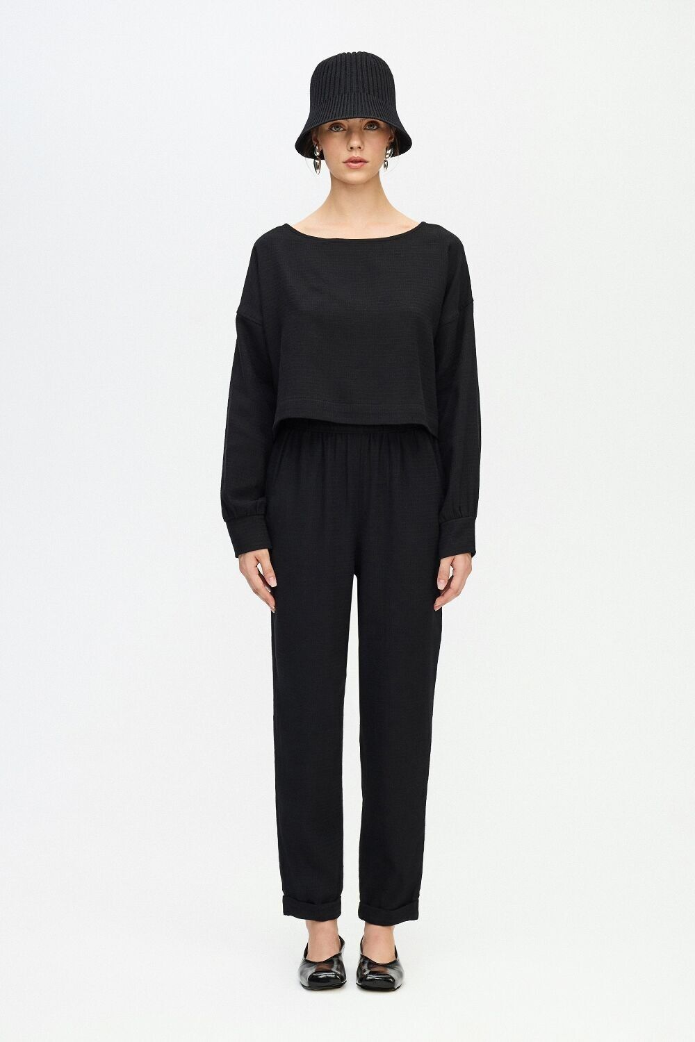 Camicetta corta nera (3375) 100% cotone