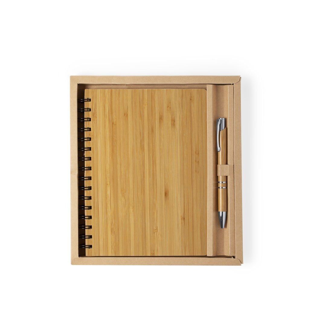 A5 Bamboo Notebook with Ballpoint Pen