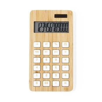 Calculatrice Solaire  en Bambou 1