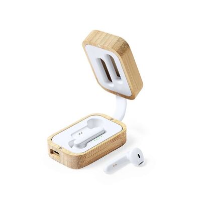 Bamboo Wireless Earphones with Charger Case