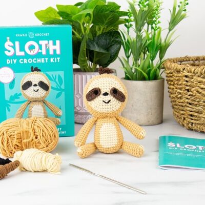 DIY crochet kit sloth