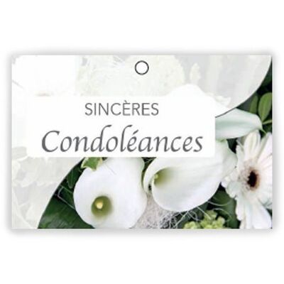 Pure 1001 041 Sincere Condolences x 10 cards - Greetings card