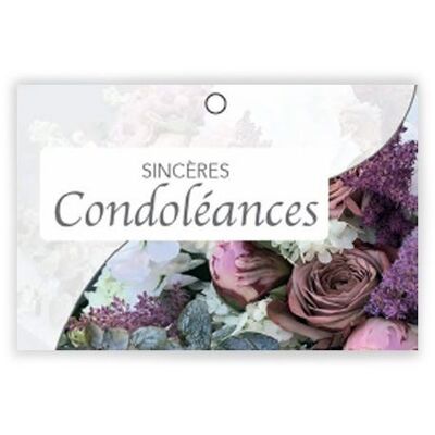 Pure 1001 045 Sincere condolences x 10 cards - Greetings card