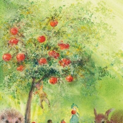 Apple tree postcard
