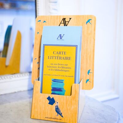 Display + Pack of 10 literary cards or 100 books on reading, bookstores and libraries - Fedrigoni paper