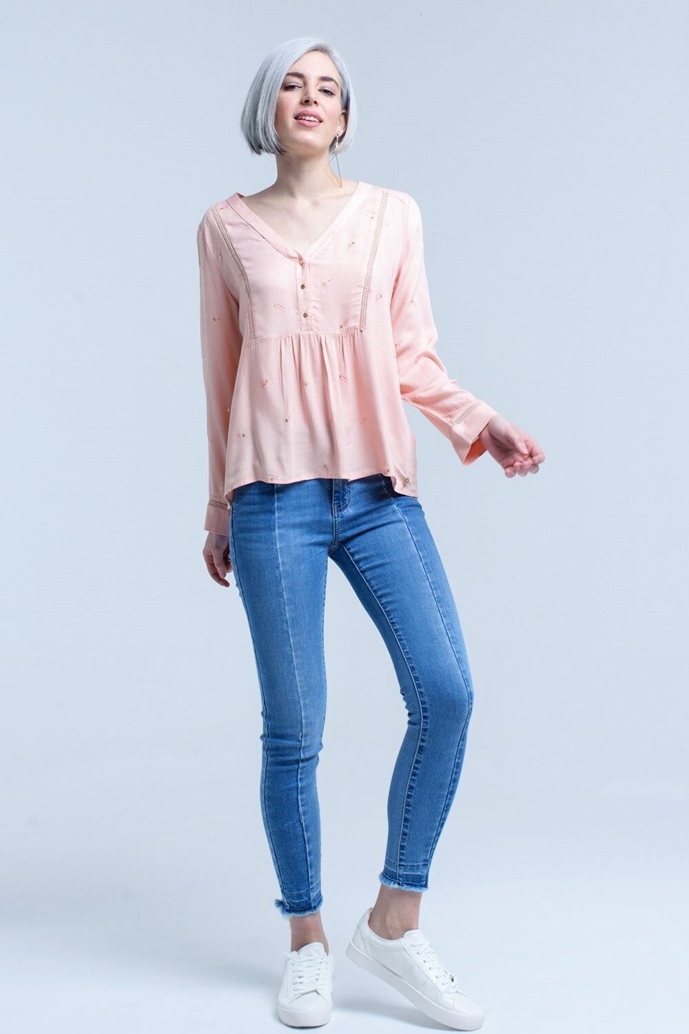 Jeans in denim bicolore