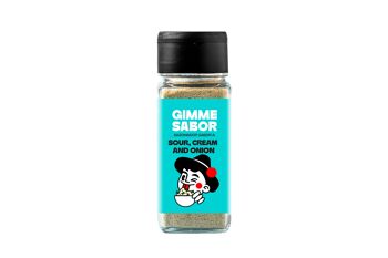 GIMME SABOR Assaisonnement Végétal Saveur Crème Sure et Oignon 55g, sans allergènes ni glutamate 1