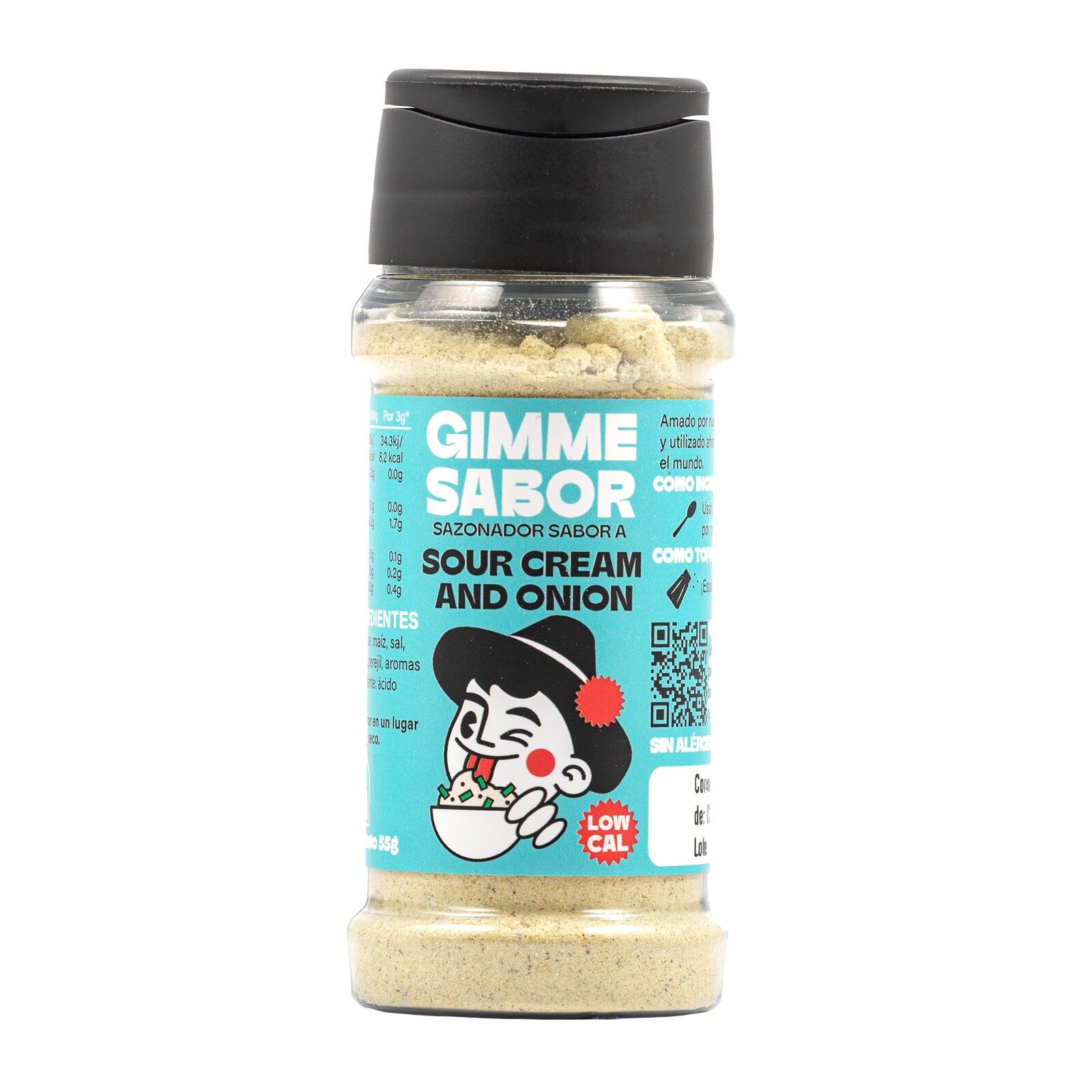 GIMME SABOR Condimento Vegetale Panna Acida e Aroma di Cipolla 55g, senza allergeni né glutammato