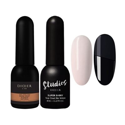 Set Didier Lab Base in Gomma, Naturale + Top Super Lucido, 2 pz.