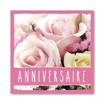 Etiquettes adhésives "Heureux Anniversaire" x 500 ex - Etiquette autocollante