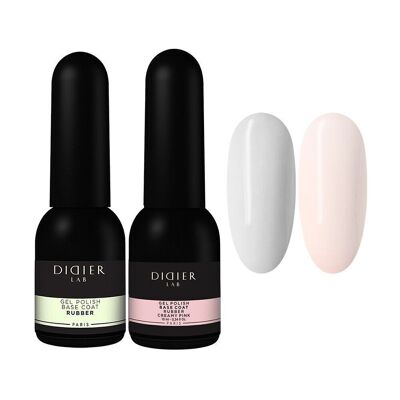 Set Gummibasen Didier Lab, Clear + Creamy Pink, 2 Stk.