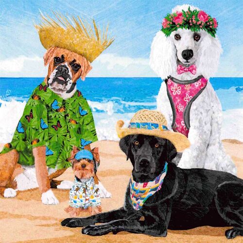 Dogs' Beach Party Napkin 25x25