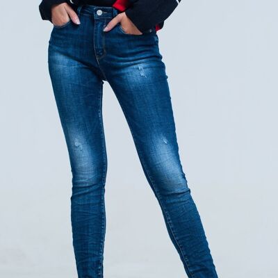 Jeans skinny con dettaglio tasca ricamata