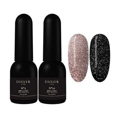 Set de vernis gel Didier Lab, Brillant Elegant, 2 pcs.