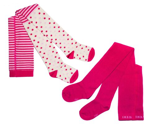 Tights for children  < Dotted and with Stripes>