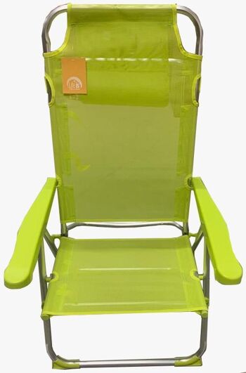 Chaise de plage pliable et réglable en aluminium. 1