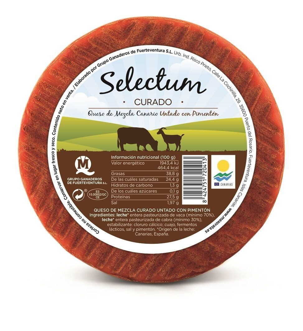 Selectum-Käse (Kuh und Ziege), gepökelt mit Paprika 3-3.2 kg