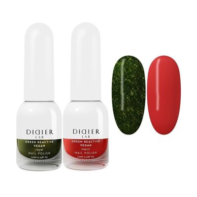 Set de vernis à ongles végétaliens Didier Lab, Royal, 2 uds.