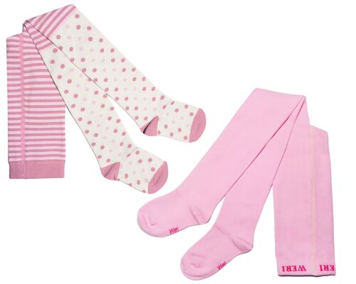 Tights for children soft cotton <Dotted and with Stripes>