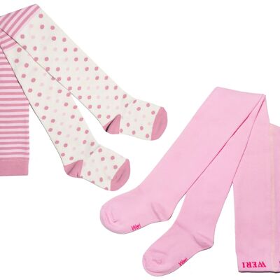 Tights for children soft cotton <Dotted and with Stripes>